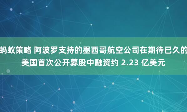 蚂蚁策略 阿波罗支持的墨西哥航空公司在期待已久的美国首次公开募股中融资约 2.23 亿美元
