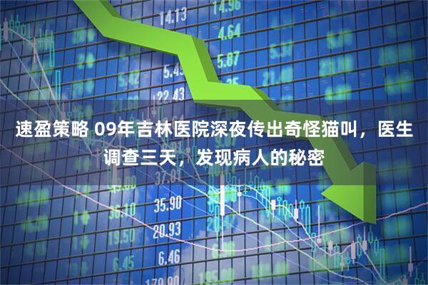 速盈策略 09年吉林医院深夜传出奇怪猫叫，医生调查三天，发现病人的秘密